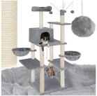 tectake Kratzbaum Katzenbaum Lilou 165 cm Diverse Farben (Grau), Vielseitig mit