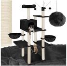 tectake Kratzbaum Katzenbaum Lilou 165 cm Diverse Farben (Schwarz), Vielseitig mit