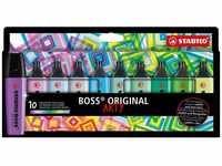 STABILO Marker STABILO BOSS Textmarker ARTY - 2+5 mm - kalte Farben - 10er Etui