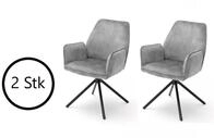 MCA furniture Esszimmerstuhl 60 x 89 x 64 cm (B/H/T) (2-er Set, 2 St) grau