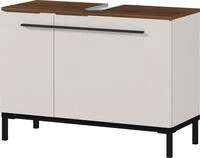 GERMANIA Waschbeckenunterschrank Yonkers Hochwertige ABS-Kanten, Griffe & hohe...