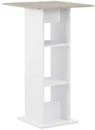 vidaXL Esstisch Bartisch Wei&szlig; und Beton 60x60x110 cm (1-St)
