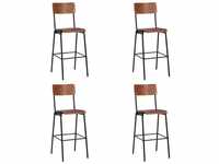 vidaXL Plywood/Steel Bar Chairs (4 Pieces)