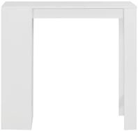 vidaXL Esstisch, Bartisch mit Regal Wei&szlig; 110x50x103 cm