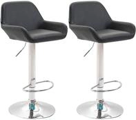 CLP Barhocker Braga (Set, 2er), mit Kunstleder-Bezug und Fu&szlig;st&uuml;tze