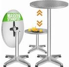 Casaria Stehtisch (1-St), Klappbar H&ouml;henverstellbar 70cm / 115cm Hoch Alu Rund