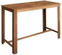 vidaXL Sitzgruppe Bartisch und Stuhl-Set 7-tlg Akazienholz Massiv Hochst&uuml;hle