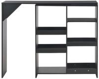 vidaXL Esstisch, Bartisch mit Beweglichem Regal Schwarz 138x39x110 cm
