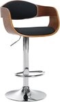 CLP Barhocker Kingston (1 St), Kunstleder-Bezug, Hocker-Sitz aus Bugholz