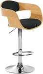 CLP Barhocker Kingston (1 St), Kunstleder-Bezug, Hocker-Sitz aus Bugholz