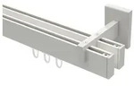 INTERDECO Gardinenstange Smartline Paxo, 2-l&auml;ufig, 14x35 mm, eckig, Wandmontage,