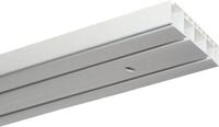 GARDINIA Gardinenstange Vorhangschienen Set Kunststoff GK, 2-l&auml;ufig, Fixma&szlig;,...