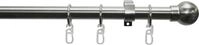 GARDINIA Gardinenstange Set Metall, &Oslash; 19 mm, 1-l&auml;ufig, Fixma&szlig;, verschraubt,