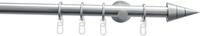 GARDINIA Gardinenstange Set Metall, &Oslash; 20 mm, 1-l&auml;ufig, Fixma&szlig;, mit Bohren,