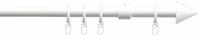 Liedeco Gardinenstange Kegel, &Oslash; 20 mm, 1-l&auml;ufig, Fixma&szlig;, verschraubt, Metall