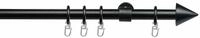 Liedeco Gardinenstange Kegel, &Oslash; 20 mm, 1-l&auml;ufig, Fixma&szlig;, verschraubt, Metall