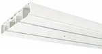 Liedeco Gardinenstange, 2-l&auml;ufig, Fixma&szlig;, verschraubt, Kunststoff wei&szlig; 210 cm