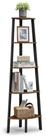 VASAGLE Eckregal, B&uuml;cherregal, mit 4/5 Ebenen, H: 125/159cm, mit Stahlrahmen