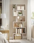 VASAGLE B&uuml;cherregal, 1-tlg., Standregal, B&uuml;roregal, 6 F&auml;cher, Holzwerkstoff,
