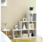 VASAGLE B&uuml;cherregal Raumteiler, W&uuml;rfelregal, freistehend