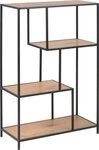 ACTONA GROUP B&uuml;cherregal, Metallgestell, 3 Einlegeb&ouml;den und asymmetrischen Details,