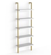 Vicco B&uuml;cherregal Ava, Wei&szlig;/Gold, 60 x 183 cm, 1-tlg.