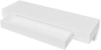vidaXL Wandregal, Regal mit Schublade MDF Wei&szlig;