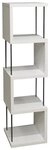 M&auml;usbacher Regal in wei&szlig; matt lack - 33x126x33cm (BxHxT)