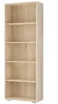 Casaria B&uuml;cherregal Vela, Eiche Holz 5 F&auml;cher 190x60x28cm Wand Standregal