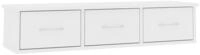 vidaXL Wandregal 90 cm Wandregal Schubladenregal Wei&szlig; 88x26x18,5 cm Spanplatte