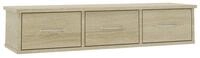 vidaXL Wandregal 90 cm Wand-Schubladenregal Sonoma Eiche 88x26x18,5 cm...