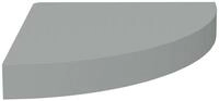 vidaXL Wandregal, Eck-Schweberegal Grau 25x25x3,8 cm MDF