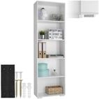 tectake B&uuml;cherregal Lexi, Holzregal Lexi 1-tlg., bodenschonende Kunststofff&uuml;&szlig;e,