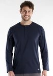 TOM TAILOR Langarmshirt Cansas mit Knopfleiste, Rundhalsausschnitt, Langarm, basic,