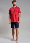 G&Ouml;TZBURG Shorty Manhattan (2 tlg) Kurzarm, V-Ausschnitt, kurze Hose, Baumwolle,
