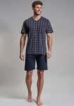 G&Ouml;TZBURG Shorty Bronx (2 tlg) Kurzarm, V-Ausschnitt, kurze Hose, Baumwolle, mit
