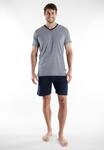 Shorty TOM TAILOR "Nevada", Herren, Gr. 54 (XL), blau (blau, dunkel, ringel), Single