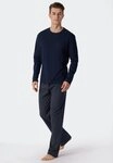 Schiesser Pyjama Ebony (2 tlg) mit rundem Halsausschnitt