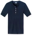 T-Shirt SCHIESSER REVIVAL "T-Shirt 1er Pack", Herren, Gr. L, blau (dunkelblau),