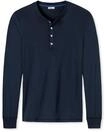 Longsleeve SCHIESSER REVIVAL "Longsleeve 1er Pack", Herren, Gr. XL, blau,