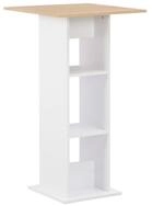vidaXL Esstisch Bartisch Wei&szlig; und Sonoma-Eiche 60x60x110 cm (1-St)