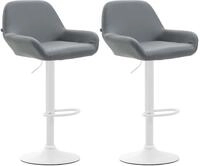 CLP Barhocker Braga (Set, 2er), mit Kunstleder-Bezug und Fu&szlig;st&uuml;tze
