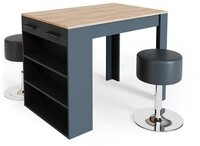 Vicco Bartisch Repose, Anthrazit/Goldkraft Eiche/Goldkraft Eiche, 67 x 100 cm mit ...