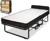 BedBox G&auml;stebett Klappbett Federkern Matratze 90 x 200 cm mit gepolstertem Kopfteil