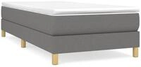 vidaXL Bettgestell, Bettrahmen Dunkelgrau 90x200 cm Stoff