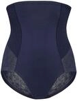 High-Waist-Panty SUSA "Highwaist Panty Milano", Damen, Gr. 36, blau (marine),