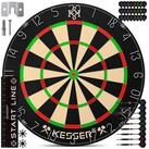 KESSER Dartscheibe Classic 45cm&nbsp;mit 9 Dartpfeilen mit Metallspitze, Dartscheibe