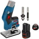 BOSCH Kantenfr&auml;ser Bosch Akku-Kantenfr&auml;se GKF 12V-8 / 1x 3,0 Ah Akku inkl. 2x