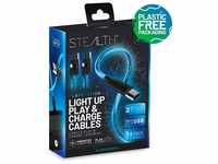 Stealth USB Kabel Doppelpack (2x 2m) Play&Charge mit LED Beleuchtung USB-Kabel,
