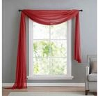 Gardinenbox Freihanddeko (1 St), ohne, transparent, Voile, Uni Volant Transparent